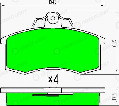 AutomotiveAdriado GLBP0370 - Тормозные колодки, дисковые, комплект autospares.lv