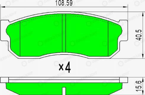 AutomotiveAdriado GLBP0378 - Тормозные колодки, дисковые, комплект autospares.lv