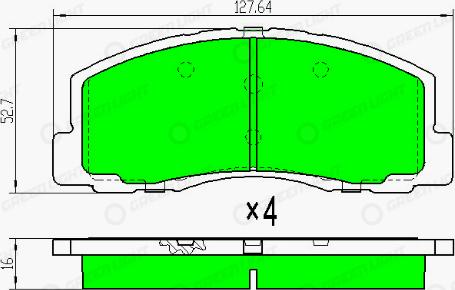 AutomotiveAdriado GLBP0373 - Тормозные колодки, дисковые, комплект autospares.lv