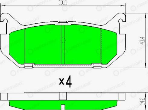 AutomotiveAdriado GLBP0372 - Тормозные колодки, дисковые, комплект autospares.lv