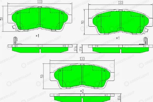 AutomotiveAdriado GLBP0294 - Тормозные колодки, дисковые, комплект autospares.lv