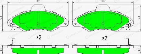 AutomotiveAdriado GLBP0298 - Тормозные колодки, дисковые, комплект autospares.lv