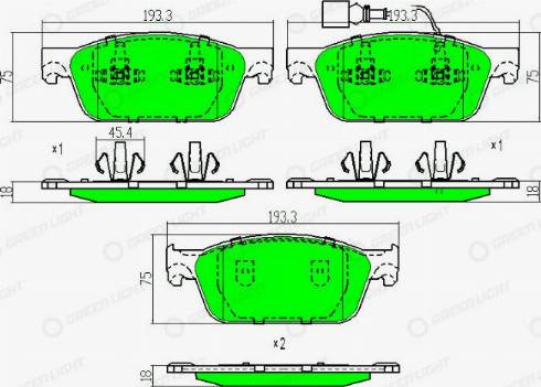 AutomotiveAdriado GLBP0297 - Тормозные колодки, дисковые, комплект autospares.lv