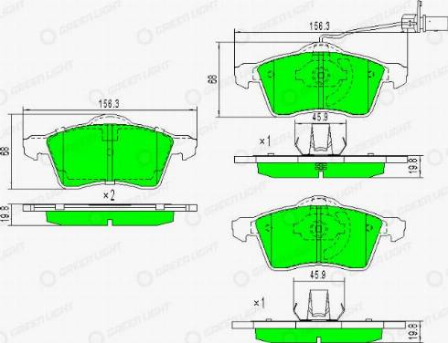 AutomotiveAdriado GLBP0241 - Тормозные колодки, дисковые, комплект autospares.lv