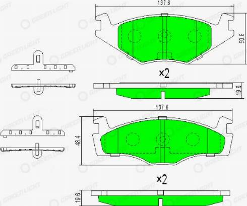 AutomotiveAdriado GLBP0243 - Тормозные колодки, дисковые, комплект autospares.lv