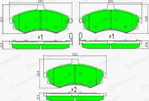 AutomotiveAdriado GLBP0247 - Тормозные колодки, дисковые, комплект autospares.lv