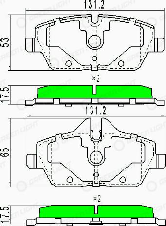 AutomotiveAdriado GLBP0250 - Тормозные колодки, дисковые, комплект autospares.lv