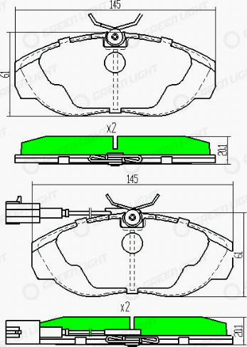 AutomotiveAdriado GLBP0269 - Тормозные колодки, дисковые, комплект autospares.lv