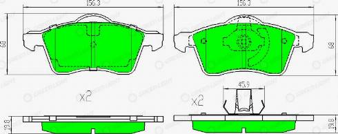 AutomotiveAdriado GLBP0266 - Тормозные колодки, дисковые, комплект autospares.lv