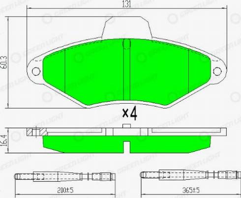 AutomotiveAdriado GLBP0260 - Тормозные колодки, дисковые, комплект autospares.lv