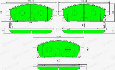 AutomotiveAdriado GLBP0263 - Тормозные колодки, дисковые, комплект autospares.lv