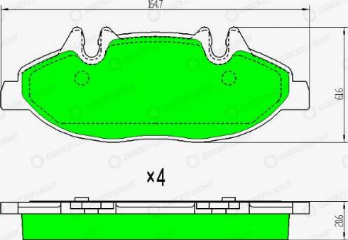 AutomotiveAdriado GLBP0262 - Тормозные колодки, дисковые, комплект autospares.lv