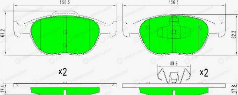 AutomotiveAdriado GLBP0209 - Тормозные колодки, дисковые, комплект autospares.lv