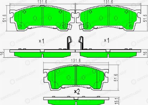 AutomotiveAdriado GLBP0200 - Тормозные колодки, дисковые, комплект autospares.lv