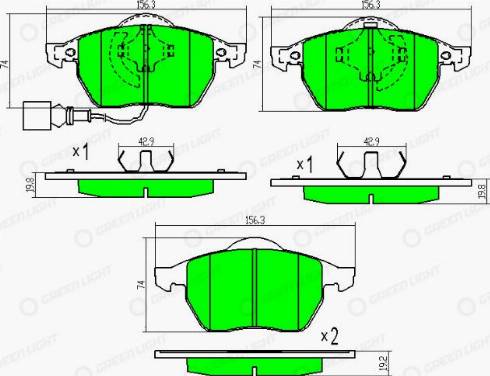 AutomotiveAdriado GLBP0201 - Тормозные колодки, дисковые, комплект autospares.lv