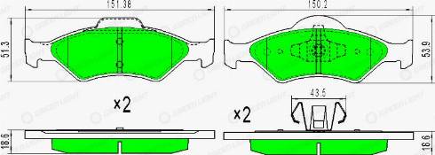 AutomotiveAdriado GLBP0203 - Тормозные колодки, дисковые, комплект autospares.lv