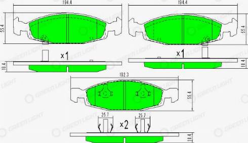 AutomotiveAdriado GLBP0212 - Тормозные колодки, дисковые, комплект autospares.lv