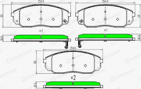 AutomotiveAdriado GLBP0289 - Тормозные колодки, дисковые, комплект autospares.lv