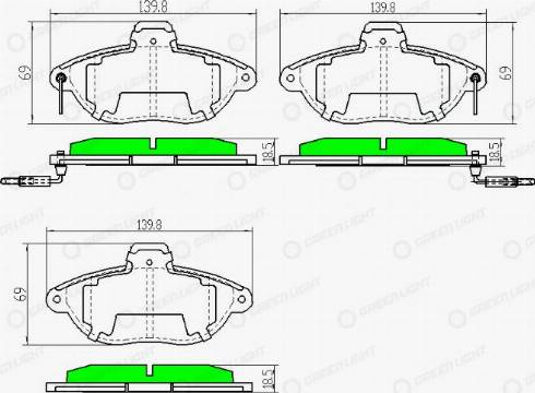 AutomotiveAdriado GLBP0284 - Тормозные колодки, дисковые, комплект autospares.lv