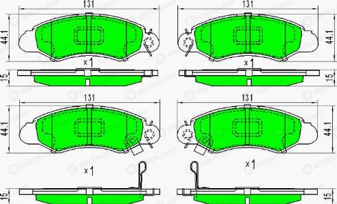 AutomotiveAdriado GLBP0285 - Тормозные колодки, дисковые, комплект autospares.lv