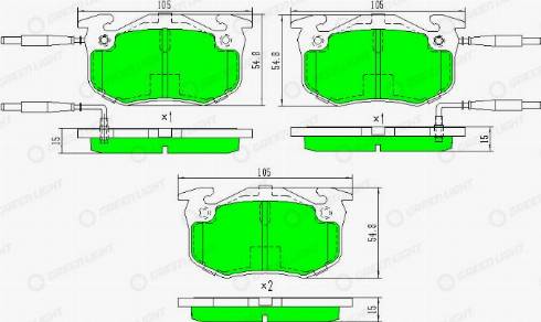 AutomotiveAdriado GLBP0280 - Тормозные колодки, дисковые, комплект autospares.lv