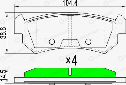 AutomotiveAdriado GLBP0288 - Тормозные колодки, дисковые, комплект autospares.lv