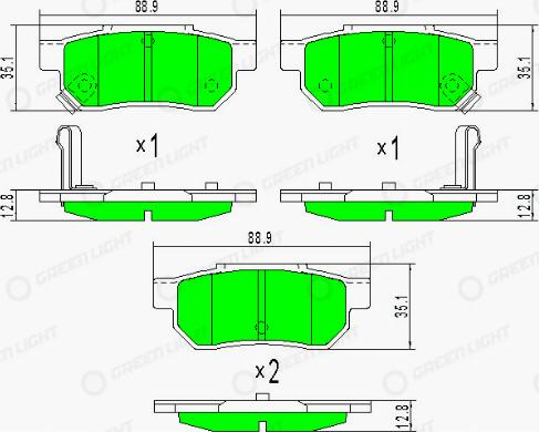 AutomotiveAdriado GLBP0283 - Тормозные колодки, дисковые, комплект autospares.lv