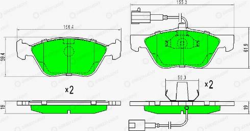 AutomotiveAdriado GLBP0239 - Тормозные колодки, дисковые, комплект autospares.lv