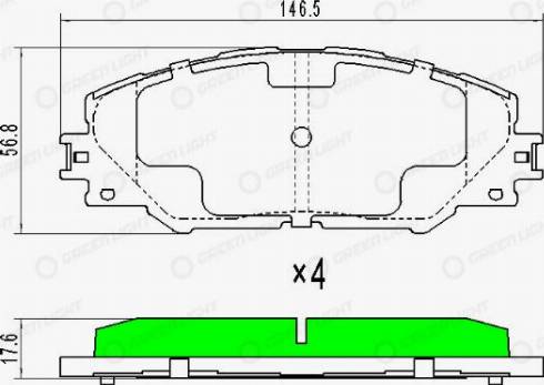 AutomotiveAdriado GLBP0230 - Тормозные колодки, дисковые, комплект autospares.lv