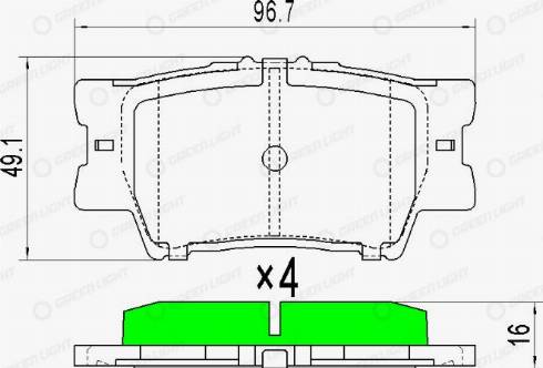 AutomotiveAdriado GLBP0233 - Тормозные колодки, дисковые, комплект autospares.lv