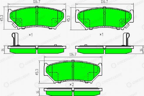 AutomotiveAdriado GLBP0221 - Тормозные колодки, дисковые, комплект autospares.lv