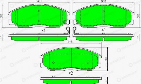 AutomotiveAdriado GLBP0228 - Тормозные колодки, дисковые, комплект autospares.lv