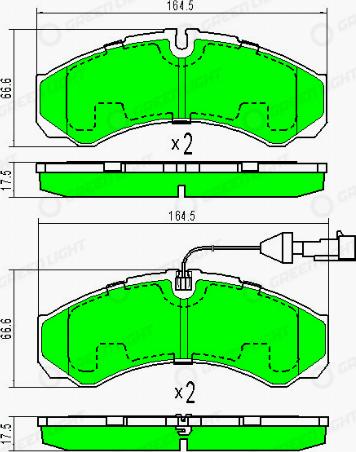 AutomotiveAdriado GLBP0222 - Тормозные колодки, дисковые, комплект autospares.lv