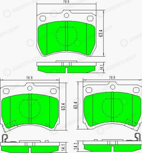 AutomotiveAdriado GLBP0274 - Тормозные колодки, дисковые, комплект autospares.lv