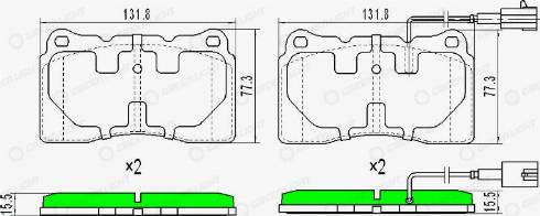 AutomotiveAdriado GLBP0430 - Тормозные колодки, дисковые, комплект autospares.lv