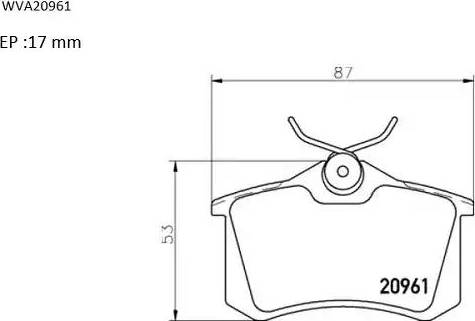 Automotor France ABP9615 - Тормозные колодки, дисковые, комплект autospares.lv