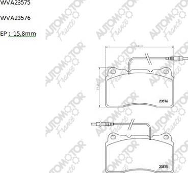 Automotor France PBP2009 - Тормозные колодки, дисковые, комплект autospares.lv