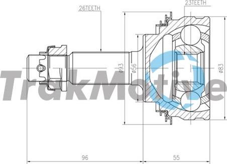 Autoteam G400816 - Шарнирный комплект, ШРУС, приводной вал autospares.lv