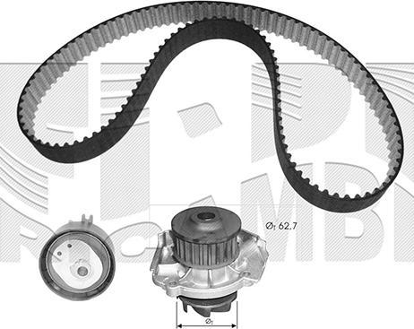 Autoteam KATW1252B - Водяной насос + комплект зубчатого ремня ГРМ autospares.lv