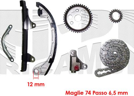 Autoteam KCA028 - Комплект цепи привода распредвала autospares.lv