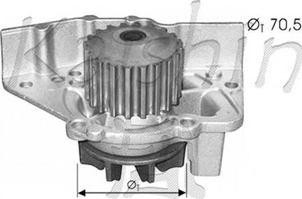 Autoteam WPA411 - Водяной насос autospares.lv