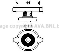 Ava Quality Cooling 980011 - Крышка горловины радиатора autospares.lv