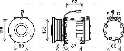 Ava Quality Cooling AGAK003 - Компрессор кондиционера autospares.lv