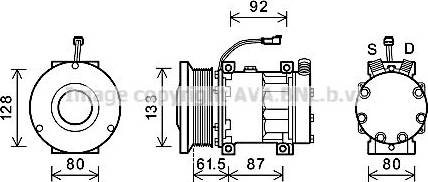 Ava Quality Cooling AGK003 - Компрессор кондиционера autospares.lv