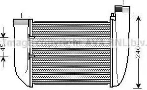 Ava Quality Cooling AI 4211 - Интеркулер, теплообменник турбины autospares.lv