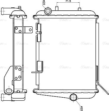 Ava Quality Cooling AI2453 - Радиатор, охлаждение двигателя autospares.lv