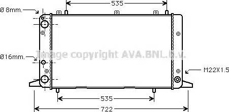 Ava Quality Cooling AI 2053 - Радиатор, охлаждение двигателя autospares.lv