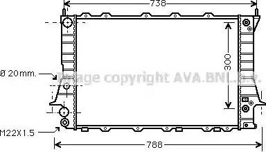 Ava Quality Cooling AI 2078 - Радиатор, охлаждение двигателя autospares.lv