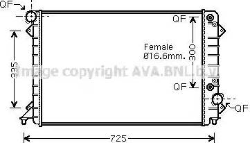 Ava Quality Cooling AI 2197 - Радиатор, охлаждение двигателя autospares.lv