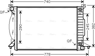 Ava Quality Cooling AI 2207 - Радиатор, охлаждение двигателя autospares.lv